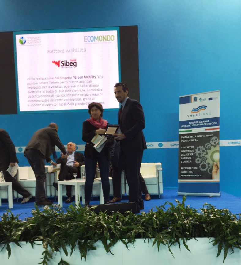 Sibeg premiata a Ecomondo per il "Green mobility project"