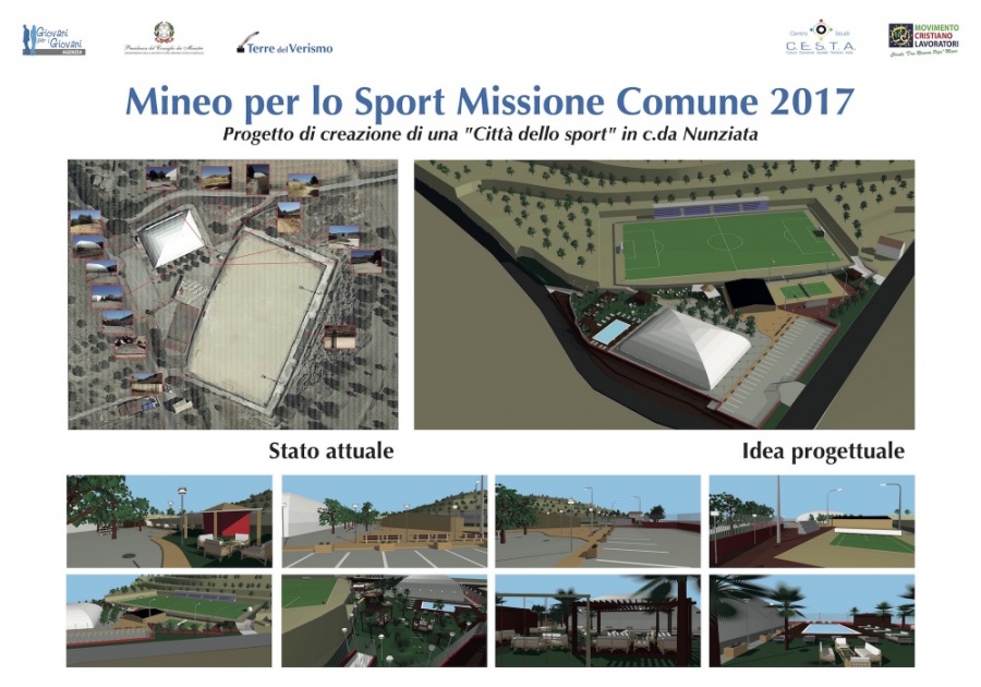 Mineo per lo Sport Missione Comune 2017: presentazione del Progetto di Creazione di una “Città dello Sport” in C.da Nunziata
