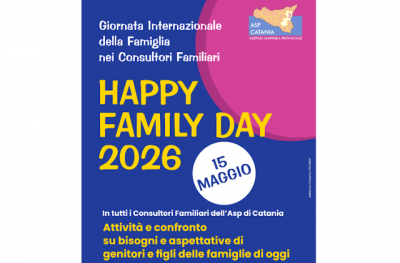 Happy Family Day 2026. Open Day nei Consultori Familiari dell’Asp di Catania