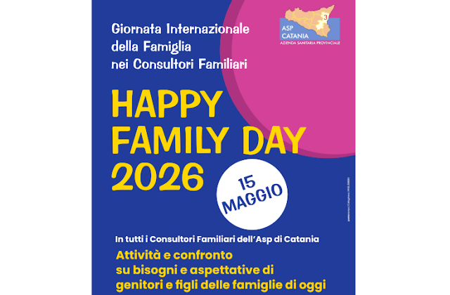 Happy Family Day 2026. Open Day nei Consultori Familiari dell’Asp di Catania