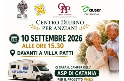 Caltagirone. Centro diurno per anziani: oggi il Camper dell'Asp di Catania per il progetto PNES