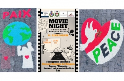 SAI di Santa Domenica Vittoria. Celebrata la Giornata del Rifugiato col “Mosaico” della pace, il Cineforum e la “Panchina dell’Accoglienza”
