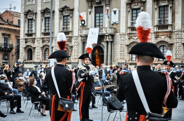 Fanfara 12° Reggimento Carabinieri “Sicilia” si è esibita ieri a Catania in onore del Milite ignoto