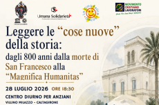 A Caltagirone un momento di riflessione su San Francesco e la “Magnifica Humanitas”: il 28 luglio, Centro Diurno Anziani – Villino Milazzo 
