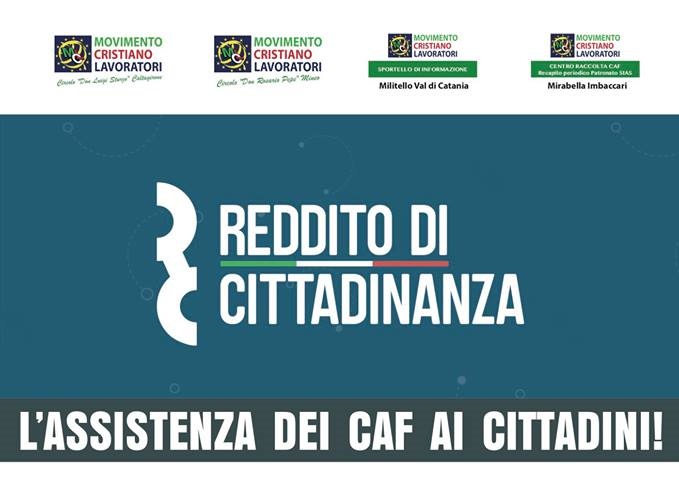 MCL Caltagirone, reddito di cittadinanza:"L'assistenza 