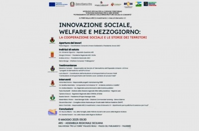 Innovazione Sociale, Welfare e Mezzogiorno: la Cooperazione Sociale e le Storie dei Territori, a Palermo, grazie a Consorzio Umana Solidarietà, con MCL, ANCOS UNCI e Il Melograno