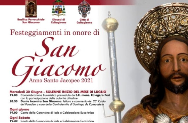 San Giacomo, patrono di Caltagirone e della Diocesi: a mezzanotte i fuochi d'artificio