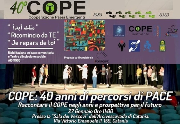 Il COPE (Cooperazione Paesi Emergenti) celebra il 40esimo anniversario della sua fondazione. L'evento si celebra il 27 gennaio a Catania