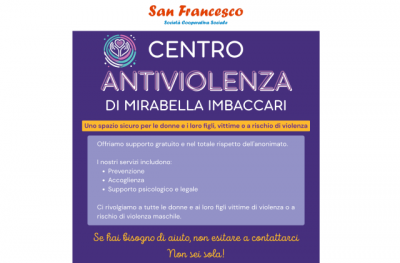 Un Centro "Antiviolenza" a Mirabella Imbaccari. E' gestito dalla Coop. sociale "San Francesco"