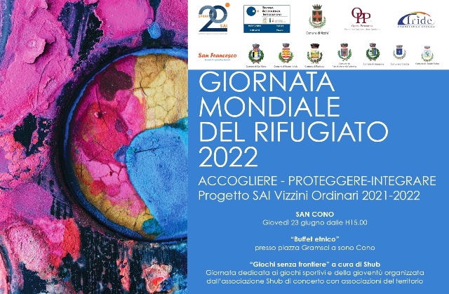 Oggi, a San Cono, si celebra la Giornata Mondiale Rifugiato 2022 “Accogliere, Proteggere, Integrare” - Progetto SAI Vizzini Ordinari 2021-2022