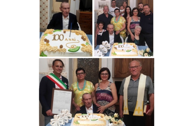 Niscemi. Festeggiato nonno Gaetano Alesci che il 12 luglio ha compiuto i suoi 100 anni