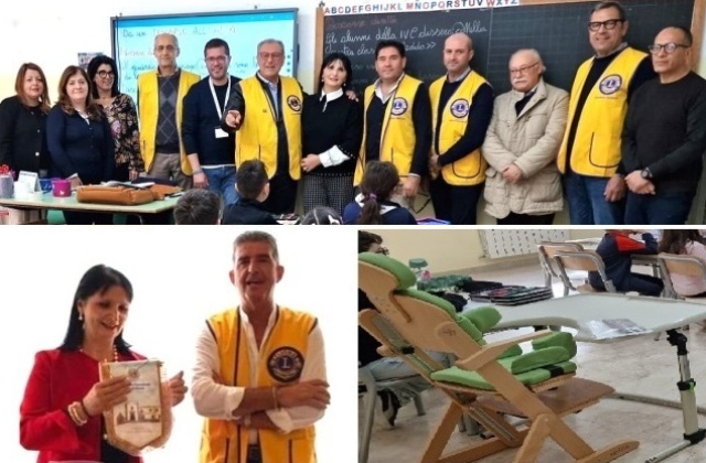 Niscemi. Banco ed un sedia adatti per un alunno disabile, donati dal Lions club al plesso scolastico Luigi Pirandello dell’I.C. “Verga”