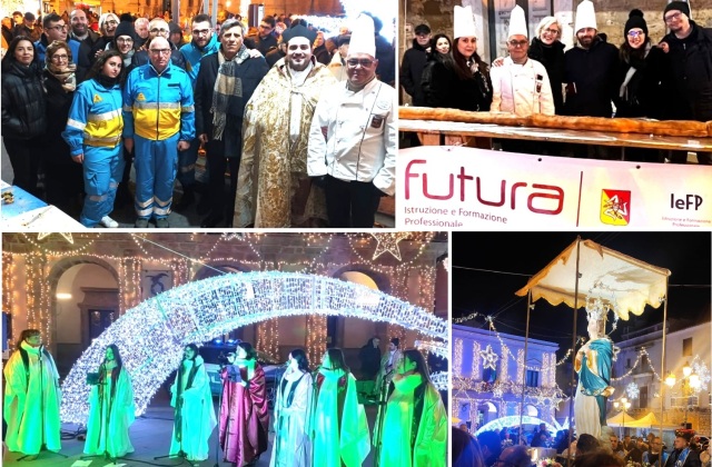 Focaccia di 14 metri realizzata dalla 'Scuola Futura' nell’ambito della rassegna “Niscemi che Piace 2024”, promossa dal Comune