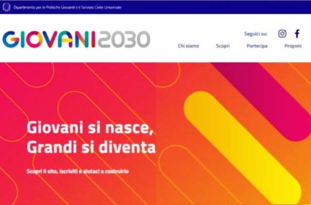 Agenzia nazionale Giovani. "Giovani2030" è una piattaforma per i giovani dai 14 ai 35 anni