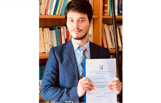 Laurea "magistrale" in videoconferenza per il niscemese Giuseppe Comitini Federico