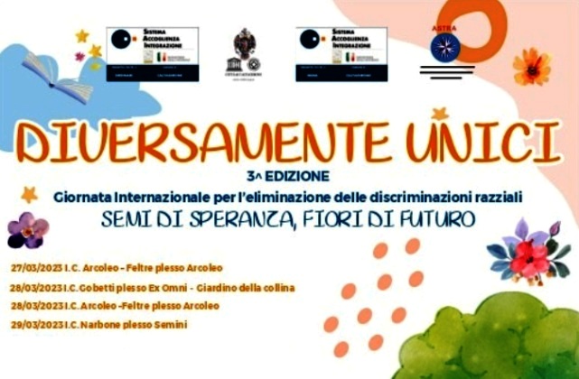 “Diversamente Unici” pure a Caltagirone, con la Giornata internazionale contro discriminazioni razziali: da oggi 27 a mercoledì 29 marzo iniziative nelle scuole. Coinvolti i giovanissimi alunni giunti da Ucraina, Afghanistan e Tunisia