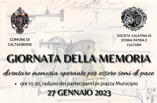 Caltagirone. Venerdì 27 gennaio la celebrazione della “Giornata della Memoria” . Inizio alle 10.30