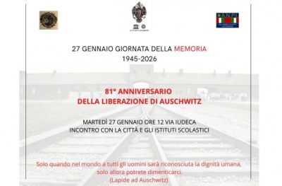 Caltagirone. Martedì 27 gennaio la celebrazione della “Giornata della Memoria”                                           