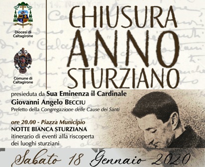 Sabato 18 gennaio, a conclusione dell’Anno Sturziano, il cardinale Becciu incontra Ioppolo