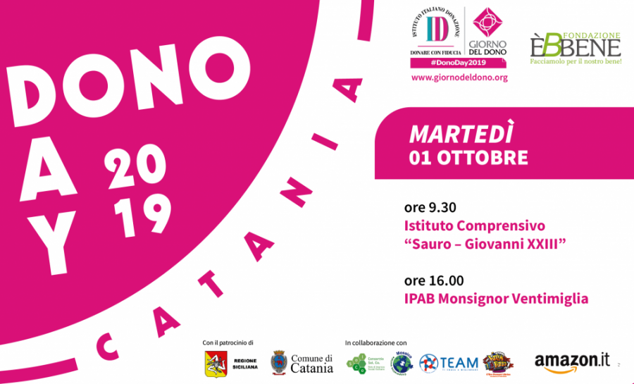 Catania città del Dono, 1° ottobre, III^ tappa del “Giro dell’Italia che Dona”