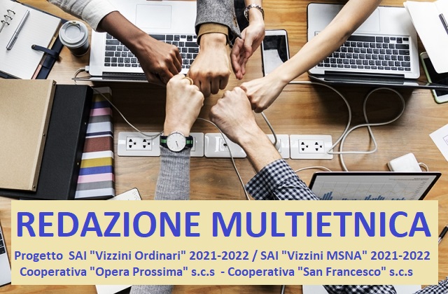 Avviato ieri il progetto "REDAZIONE MULTIETNICA". Coinvolge titolari e/o minori ospiti dei centri SAI “Vizzini ordinari” e “MSNA” gestiti da Coop. sociali “Opera Prossima” e “San Francesco”