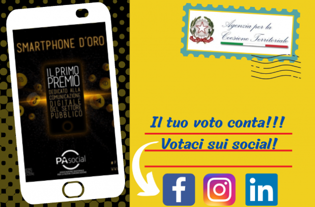 Smartphone d’oro, vota sui social la comunicazione digitale dell’Agenzia. Si può fino al 22 novembre