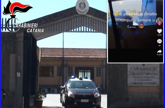 Pubblica video del controllo dei carabinieri su TikTok, a Gravina di Catania. Finisce in carcere