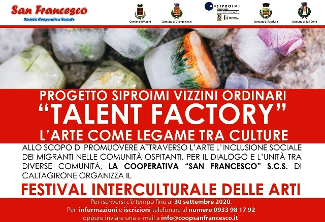 "Talent Factory" e "Festival interculturale delle Arti": l'Arte come legame tra Culture diverse