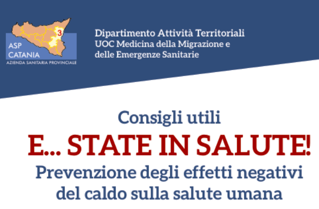 Ondata di calore, l’Asp di Catania attiva il Piano operativo di prevenzione per l’estate 2025