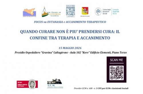 Caltagirone. Ospedale "Gravina": venerdì 15 maggio, si parla di eutanasia ed accanimento terapeutico con la "Pastorale della Salute"