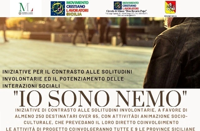 “IO SONO NEMO” è il progetto avviato in Sicilia per contrastare le solitudini involontarie e potenziare le interazioni sociali. Coinvolti i territori delle 9 province e di 15 comuni