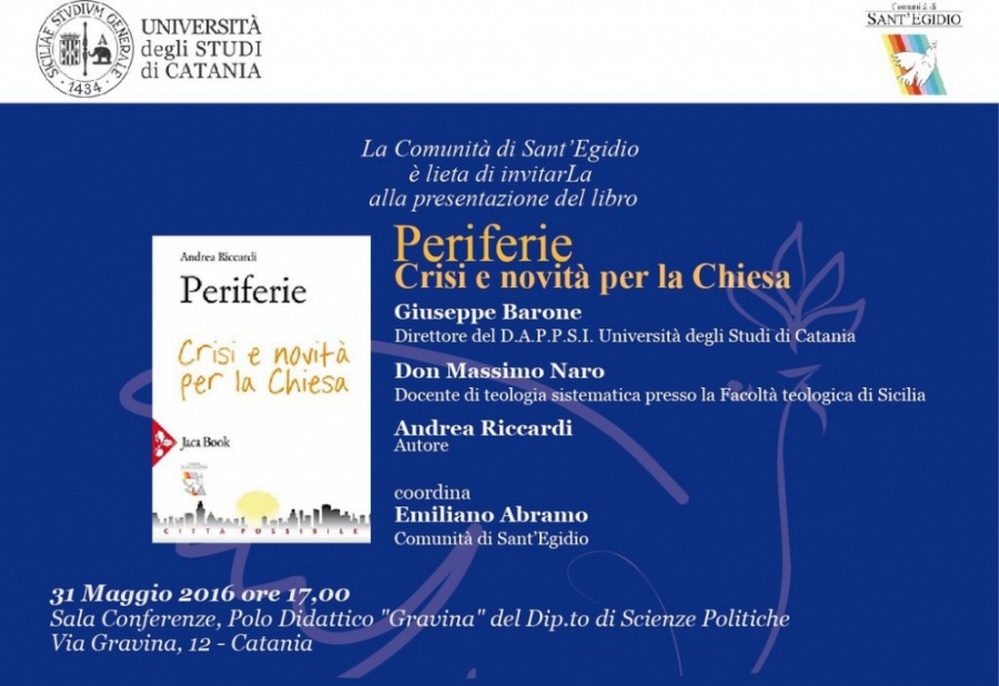 Periferie. Crisi e novità per la Chiesa: la presentazione del libro, il 31 maggio