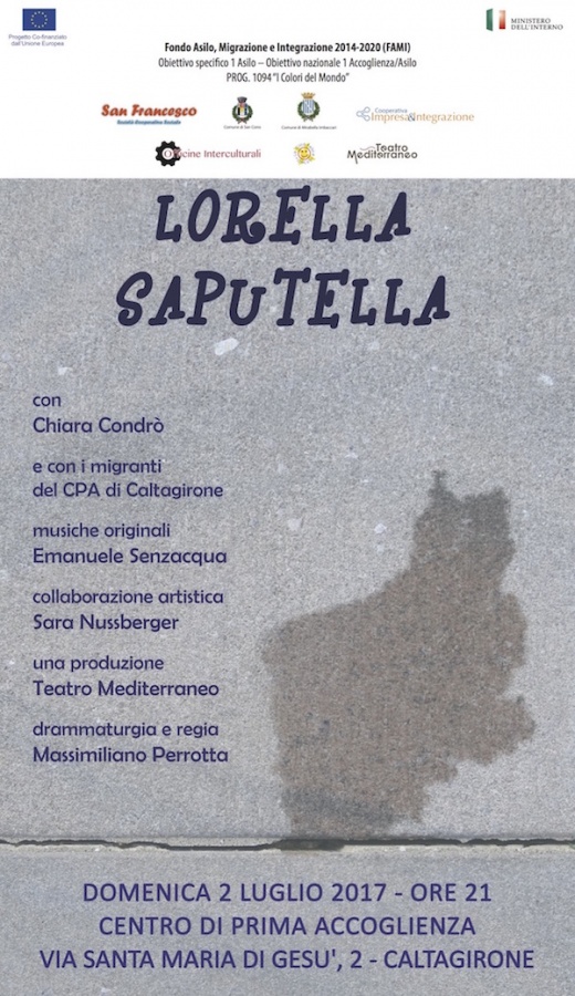 “LORELLA SAPUTELLA” DEBUTTA IL 2 LUGLIO AL CPA DI CALTAGIRONE