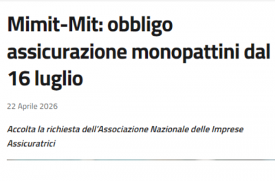 Mimit-Mit: obbligo assicurazione monopattini dal 16 luglio 2026