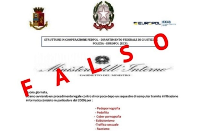 Ministero dell'Interno. Truffe on line, Polizia Postale: attenti alle false email