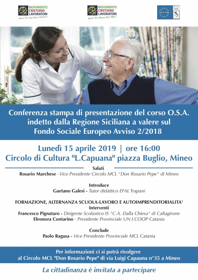 MINEO, CORSO OSA, CONFERENZA STAMPA DI PRESENTAZIONE