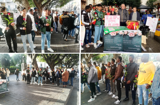 Catania. 100 rose a 100 donne per celebrarle, donate da giovani migranti, su iniziativa promossa da MCL Sicilia e ALS MCL Sicilia