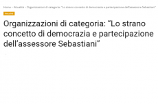 LAZIO. Rieti. Organizzazioni di categoria: “Lo strano concetto di democrazia e partecipazione dell’assessore Sebastiani”