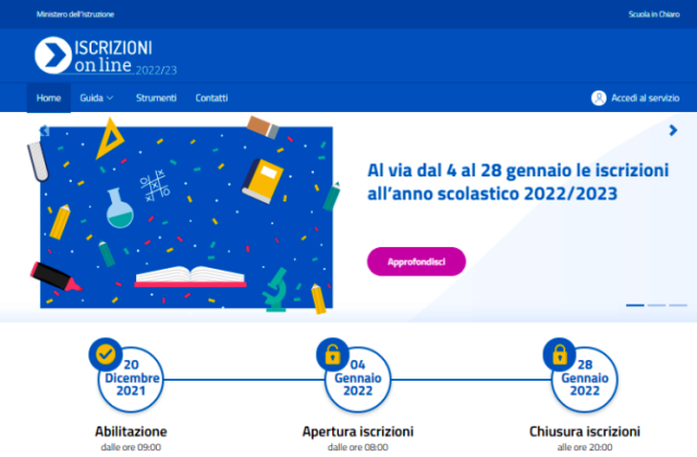 MIUR. Scuola: da oggi, martedì 4 gennaio, al via le iscrizioni online per l’anno 2022/2023. Resteranno aperte fino al 28 gennaio, ecco come fare