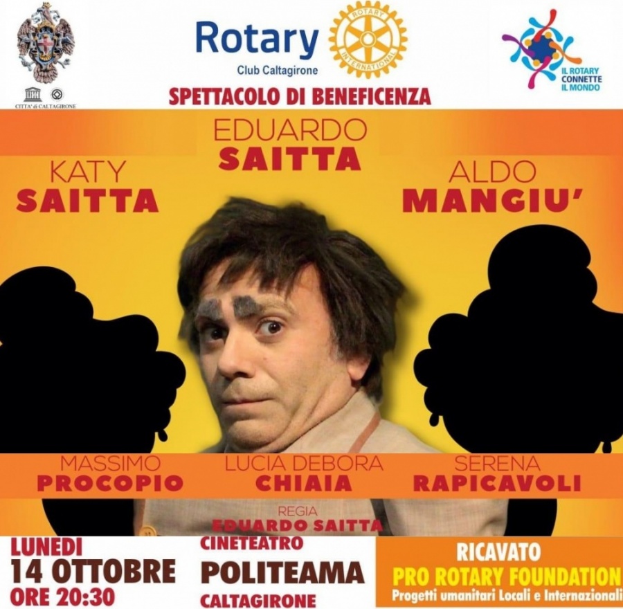 Caltagirone. “Pro Rotary Foundation”, spettacolo teatrale di beneficenza, lunedì 14 ottobre, al Politeama