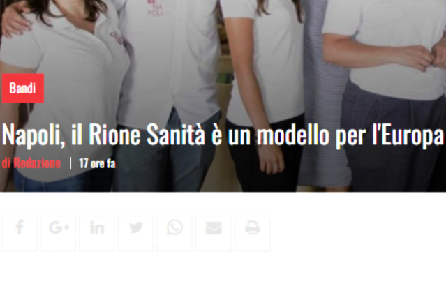 "Bandi Napoli, il Rione Sanità è un modello per l'Europa".  Le candidature possono essere presentate entro il 12 febbraio 2023 