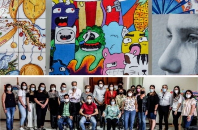 “No Neet” a Caltagirone: studenti Liceo artistico donano 3 pannelli a Neuropsichiatria infantile